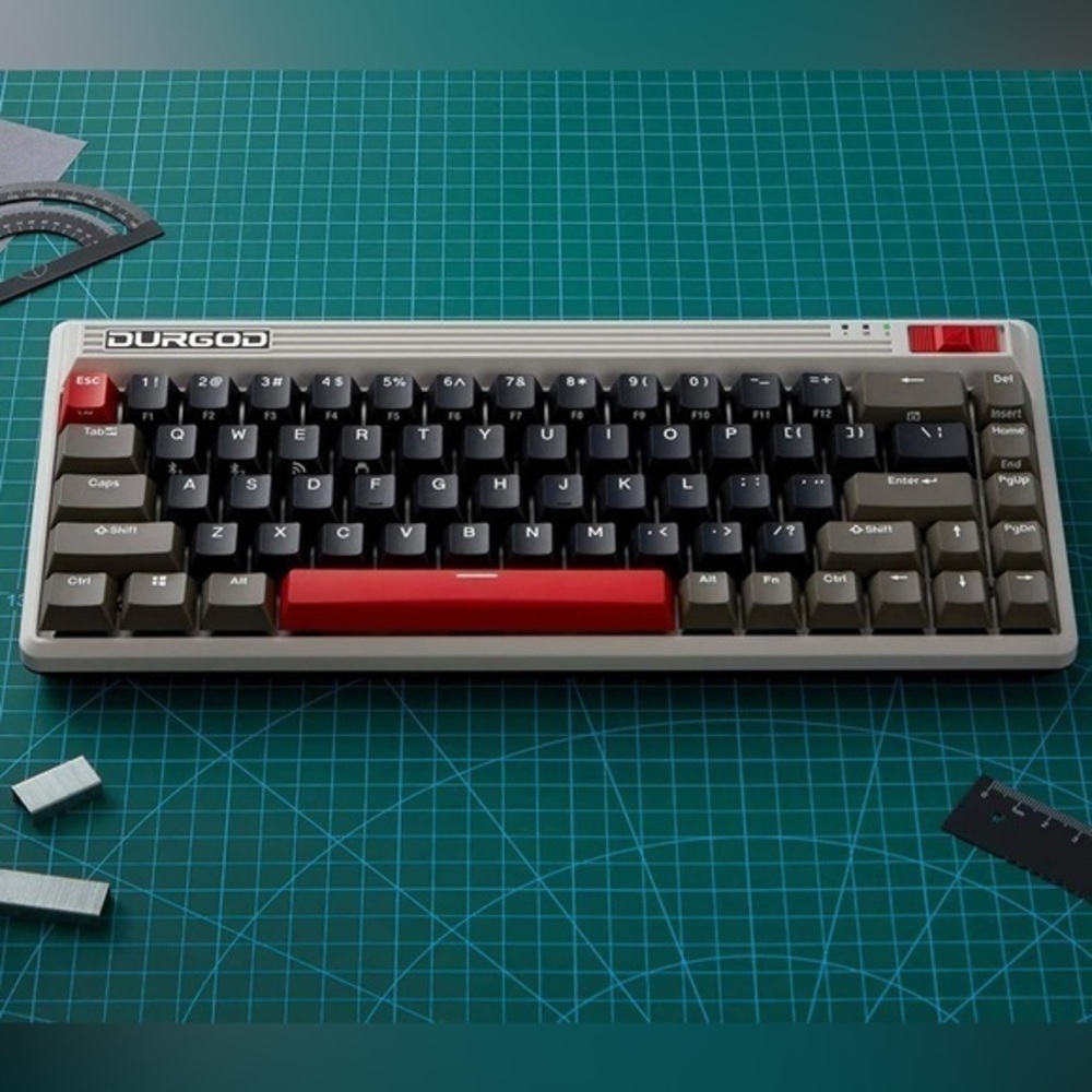 Durgod Fusion Mechanical Keyboard 65% Layout | Wireless 2.4 GHz Bluetooth Steam